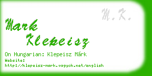 mark klepeisz business card