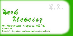 mark klepeisz business card